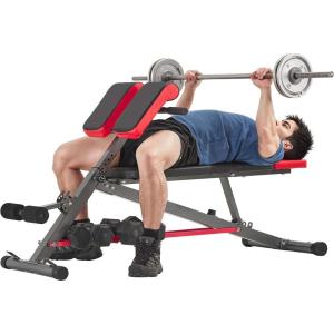 image:imageVEVOR MultiFunctional Weight Bench for Full Body Workout Roman Chair Hyperextension Bench 660 lbs Adjustable Extension Equipment for Back Arm Core Ab Workout Sit Up Exercise Machine for Home Gym