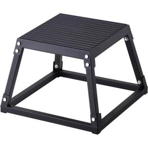 image:imageVEVOR Plyometric Jump Box 18 Inch Plyo Box Steel Plyometric Platform and Jumping Agility Box AntiSlip Fitness Exercise Step Up Box for Home Gym Training Conditioning Strength TrainingBlack