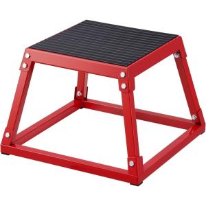 image:imageVEVOR Plyometric Jump Box 18 Inch Plyo Box Steel Plyometric Platform and Jumping Agility Box AntiSlip Fitness Exercise Step Up Box for Home Gym Training Conditioning Strength TrainingRed