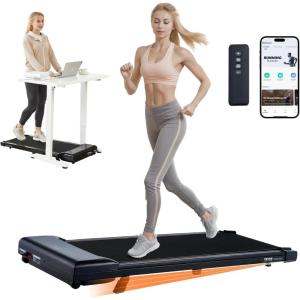 image:imageVEVOR Walking Pad with Handle Bar Under Desk Treadmill for Home Office 25HP Walking Jogging Running Machine Speed 6276MPH Folding Treadmill with Remote Control and LED DisplayRed