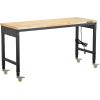 image:imageVEVOR Adjustable Workbench 48 x 20inch Heavy Duty Work Bench with 285383 Inches Height Adjustment 2000 lbs Capacity Garage Workbench with Power Outlets Suitable for Office Garage WorkshopRubber PadUniversal Wheels60x22