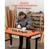 image:imageVEVOR Adjustable Workbench 48 x 20inch Heavy Duty Work Bench with 285383 Inches Height Adjustment 2000 lbs Capacity Garage Workbench with Power Outlets Suitable for Office Garage WorkshopUniversal Wheels48x24