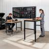 image:imageVEVOR Adjustable Workbench 48 x 20inch Heavy Duty Work Bench with 285383 Inches Height Adjustment 2000 lbs Capacity Garage Workbench with Power Outlets Suitable for Office Garage WorkshopUniversal Wheels48x24