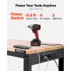image:imageVEVOR Adjustable Workbench 48 x 20inch Heavy Duty Work Bench with 285383 Inches Height Adjustment 2000 lbs Capacity Garage Workbench with Power Outlets Suitable for Office Garage Workshop48x20X383