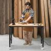 image:imageVEVOR Adjustable Workbench 48 x 20inch Heavy Duty Work Bench with 285383 Inches Height Adjustment 2000 lbs Capacity Garage Workbench with Power Outlets Suitable for Office Garage WorkshopRubber PadUniversal Wheels48x24