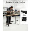 image:imageVEVOR Adjustable Workbench 48 x 20inch Heavy Duty Work Bench with 285383 Inches Height Adjustment 2000 lbs Capacity Garage Workbench with Power Outlets Suitable for Office Garage WorkshopDrawer StorageWheels48x244x374