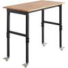 image:imageVEVOR Adjustable Workbench 48 x 20inch Heavy Duty Work Bench with 285383 Inches Height Adjustment 2000 lbs Capacity Garage Workbench with Power Outlets Suitable for Office Garage WorkshopUniversal Wheels48x24