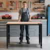 image:imageVEVOR Adjustable Workbench 48 x 20inch Heavy Duty Work Bench with 285383 Inches Height Adjustment 2000 lbs Capacity Garage Workbench with Power Outlets Suitable for Office Garage Workshop48x20X383