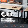 image:imageVEVOR Adjustable Workbench 48 x 20inch Heavy Duty Work Bench with 285383 Inches Height Adjustment 2000 lbs Capacity Garage Workbench with Power Outlets Suitable for Office Garage WorkshopRubber PadUniversal Wheels72x25x395