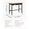 image:imageVEVOR Adjustable Workbench 48 x 20inch Heavy Duty Work Bench with 285383 Inches Height Adjustment 2000 lbs Capacity Garage Workbench with Power Outlets Suitable for Office Garage WorkshopDrawer StorageWheels48x244x374