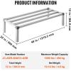 image:imageVEVOR Aluminum Dunnage Rack 48 x 14 Commercial Food Floor Rack 8 Off the Floor 1000 lbs Capacity AllWelded Aluminum Storage for Storage in Restaurants Kitchens Garages and Vehicles48 x 20x 12