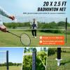 image:imageVEVOR Badminton Net Height Adjustable Volleyball Net Wide Foldable Pickleball Net Portable Easy Setup Tennis Net Set with Poles Stand and Carry Bag for Kids Backyard Game Indoor Outdoor Use20 Ft  Tube Diameter 10 Inch