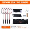 image:imageVEVOR Badminton Net Height Adjustable Volleyball Net Wide Foldable Pickleball Net Portable Easy Setup Tennis Net Set with Poles Stand and Carry Bag for Kids Backyard Game Indoor Outdoor Use20 Ft  Tube Diameter 10 Inch