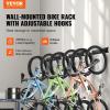 image:imageVEVOR Bike Storage Rack 6 Bike Racks and 3 Helmets Hooks Wall Mount Bike Storage Hanger Home amp Garage Organizer Customizable for Various Bike Sizes Adjustable Holder Holds Up to 300 lbs 48inchBike Storage Rack