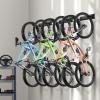 image:imageVEVOR Bike Storage Rack 6 Bike Racks and 3 Helmets Hooks Wall Mount Bike Storage Hanger Home amp Garage Organizer Customizable for Various Bike Sizes Adjustable Holder Holds Up to 300 lbs 48inchBike Storage Rack