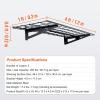 image:imageVEVOR Garage Shelving Wall Mounted 1 x 4 ft Heavy Duty Shelves 400 lbs Load Capacity Storage Rack Floating 2 Pack Suitable for Shop Shed Storage Black LL12481 x 4 ft