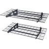 image:imageVEVOR Garage Shelving Wall Mounted 1 x 4 ft Heavy Duty Shelves 400 lbs Load Capacity Storage Rack Floating 2 Pack Suitable for Shop Shed Storage Black LL12482 X 4 Ft