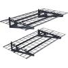 image:imageVEVOR Garage Shelving Wall Mounted 1 x 4 ft Heavy Duty Shelves 400 lbs Load Capacity Storage Rack Floating 2 Pack Suitable for Shop Shed Storage Black LL12482 X 4 Ft