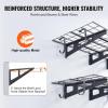 image:imageVEVOR Garage Shelving Wall Mounted 1 x 4 ft Heavy Duty Shelves 400 lbs Load Capacity Storage Rack Floating 2 Pack Suitable for Shop Shed Storage Black LL12482 x 6 ft