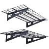 image:imageVEVOR Garage Shelving Wall Mounted 1 x 4 ft Heavy Duty Shelves 400 lbs Load Capacity Storage Rack Floating 2 Pack Suitable for Shop Shed Storage Black LL12482 X 4 Ft