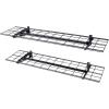image:imageVEVOR Garage Shelving Wall Mounted 1 x 4 ft Heavy Duty Shelves 400 lbs Load Capacity Storage Rack Floating 2 Pack Suitable for Shop Shed Storage Black LL12481 x 4 ft