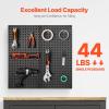 image:imageVEVOR Metal Pegboard Panels 24 x 12 Pegboard 4 Panels Heavy Duty Peg Board Wall Organizer with Accessories for Living Room Garage Tool Storage Office Organization Craft Room Kitchen Home Black2 PCS