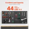 image:imageVEVOR Metal Pegboard Panels 24 x 12 Pegboard 4 Panels Heavy Duty Peg Board Wall Organizer with Accessories for Living Room Garage Tool Storage Office Organization Craft Room Kitchen Home Black4 PCS