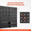 image:imageVEVOR Metal Pegboard Panels 24 x 12 Pegboard 4 Panels Heavy Duty Peg Board Wall Organizer with Accessories for Living Room Garage Tool Storage Office Organization Craft Room Kitchen Home Black4 PCS