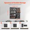 image:imageVEVOR Metal Pegboard Panels 24 x 12 Pegboard 4 Panels Heavy Duty Peg Board Wall Organizer with Accessories for Living Room Garage Tool Storage Office Organization Craft Room Kitchen Home Black2 PCS