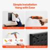 image:imageVEVOR Metal Pegboard Panels 24 x 12 Pegboard 4 Panels Heavy Duty Peg Board Wall Organizer with Accessories for Living Room Garage Tool Storage Office Organization Craft Room Kitchen Home Black4 PCS