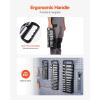 image:imageVEVOR Portable Socket Organizer Tray 3Piece Metric amp SAE Socket Organizer Set 14 38 and 12 HeavyDuty Socket Holder with Handle amp Magnetic Base for Tool Box Drawer Hold up to 76 SocketsMagnetic Socket Holder