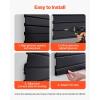 image:imageVEVOR Slat Wall Paneling 8 x 4 ft PVC Garage Slatwall without Accessories Black Slat Wall EasytoInstall Adjustable Slatwall Panel with Coupling Structure amp DIY Cutting Fits for Storage amp DisplayBlack