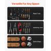 image:imageVEVOR Slat Wall Paneling 8 x 4 ft PVC Garage Slatwall without Accessories Black Slat Wall EasytoInstall Adjustable Slatwall Panel with Coupling Structure amp DIY Cutting Fits for Storage amp DisplayBlack