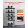 image:imageVEVOR Storage Shelves 3000 lbs 5 Tier Garage Storage Shelving 18 D x 48 W x 78 H Adjustable Metal Shelves for Garage Shelves Utility Rack Shelf Ideal for Kitchen Warehouse Basement Black16 D x 36 W x 714