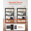 image:imageVEVOR Storage Shelves 3000 lbs 5 Tier Garage Storage Shelving 18 D x 48 W x 78 H Adjustable Metal Shelves for Garage Shelves Utility Rack Shelf Ideal for Kitchen Warehouse Basement Black18 D x 48 W x 78 H