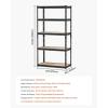 image:imageVEVOR Storage Shelves 3000 lbs 5 Tier Garage Storage Shelving 18 D x 48 W x 78 H Adjustable Metal Shelves for Garage Shelves Utility Rack Shelf Ideal for Kitchen Warehouse Basement Black16 D x 32 W x 628