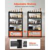 image:imageVEVOR Storage Shelves 3000 lbs 5 Tier Garage Storage Shelving 18 D x 48 W x 78 H Adjustable Metal Shelves for Garage Shelves Utility Rack Shelf Ideal for Kitchen Warehouse Basement Black18 D x 40 W x 72 H
