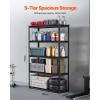 image:imageVEVOR Storage Shelves 3000 lbs 5 Tier Garage Storage Shelving 18 D x 48 W x 78 H Adjustable Metal Shelves for Garage Shelves Utility Rack Shelf Ideal for Kitchen Warehouse Basement Black18 D x 48 W x 78 H