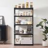 image:imageVEVOR Storage Shelves 3000 lbs 5 Tier Garage Storage Shelving 18 D x 48 W x 78 H Adjustable Metal Shelves for Garage Shelves Utility Rack Shelf Ideal for Kitchen Warehouse Basement Black16 D x 32 W x 628