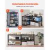 image:imageVEVOR Storage Shelves 3000 lbs 5 Tier Garage Storage Shelving 18 D x 48 W x 78 H Adjustable Metal Shelves for Garage Shelves Utility Rack Shelf Ideal for Kitchen Warehouse Basement Black18 D x 48 W x 78 H