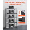 image:imageVEVOR Storage Shelves 3000 lbs 5 Tier Garage Storage Shelving 18 D x 48 W x 78 H Adjustable Metal Shelves for Garage Shelves Utility Rack Shelf Ideal for Kitchen Warehouse Basement Black18 D x 40 W x 72 H