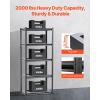 image:imageVEVOR Storage Shelves 3000 lbs 5 Tier Garage Storage Shelving 18 D x 48 W x 78 H Adjustable Metal Shelves for Garage Shelves Utility Rack Shelf Ideal for Kitchen Warehouse Basement Black18 D x 32 W x 72 H