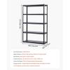 image:imageVEVOR Storage Shelves 3000 lbs 5 Tier Garage Storage Shelving 18 D x 48 W x 78 H Adjustable Metal Shelves for Garage Shelves Utility Rack Shelf Ideal for Kitchen Warehouse Basement Black18 D x 48 W x 78 H
