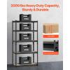 image:imageVEVOR Storage Shelves 3000 lbs 5 Tier Garage Storage Shelving 18 D x 48 W x 78 H Adjustable Metal Shelves for Garage Shelves Utility Rack Shelf Ideal for Kitchen Warehouse Basement Black16 D x 32 W x 628