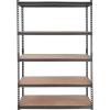 image:imageVEVOR Storage Shelves 3000 lbs 5 Tier Garage Storage Shelving 18 D x 48 W x 78 H Adjustable Metal Shelves for Garage Shelves Utility Rack Shelf Ideal for Kitchen Warehouse Basement Black18 D x 48 W x 72 H