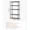 image:imageVEVOR Storage Shelves 3000 lbs 5 Tier Garage Storage Shelving 18 D x 48 W x 78 H Adjustable Metal Shelves for Garage Shelves Utility Rack Shelf Ideal for Kitchen Warehouse Basement Black16 D x 36 W x 714