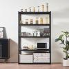 image:imageVEVOR Storage Shelves 3000 lbs 5 Tier Garage Storage Shelving 18 D x 48 W x 78 H Adjustable Metal Shelves for Garage Shelves Utility Rack Shelf Ideal for Kitchen Warehouse Basement Black18 D x 48 W x 78 H