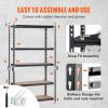 image:imageVEVOR Storage Shelves 3000 lbs 5 Tier Garage Storage Shelving 18 D x 48 W x 78 H Adjustable Metal Shelves for Garage Shelves Utility Rack Shelf Ideal for Kitchen Warehouse Basement Black18 D x 48 W x 72 H