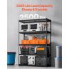 image:imageVEVOR Storage Shelves 3000 lbs 5 Tier Heavy Duty Garage Shelving 24 D x 48 W x 72 H Adjustable Metal Shelves for Industrial Shelving Unit Utility Shelf for Kitchen Warehouse Basement BlackBlack