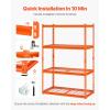 image:imageVEVOR Storage Shelves 3000 lbs 5 Tier Heavy Duty Garage Shelving 24 D x 48 W x 72 H Adjustable Metal Shelves for Industrial Shelving Unit Utility Shelf for Kitchen Warehouse Basement BlackOrange